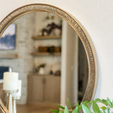 23" Brass Round Line Edge Mirror