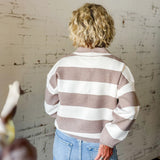 Normandy Striped Polo Sweater
