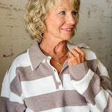Normandy Striped Polo Sweater