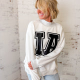 *PREORDER* Reversible Collegiate Mock Neck Sweatshirt