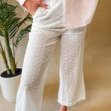 Floral Eyelet Pants