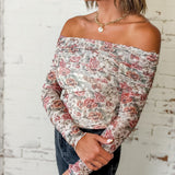 Floral Mesh Off-Shoulder Bodysuit
