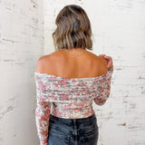 Floral Mesh Off-Shoulder Bodysuit
