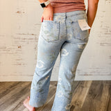 Floral Print Flare Jeans