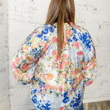 Floral Print Ruffled V-Neck Top