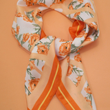 Floral Print Satin Scarf