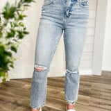 Flying Monkey High Rise Distressed Ankle Straight Jeans