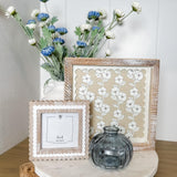 4x4 Scalloped Wood Photo Frame