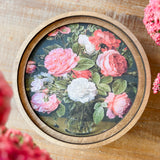 8" Framed Floral Bouquet Art