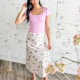 Garden Party Floral Midi Skirt