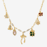 Gilded Holiday Charm Necklace
