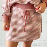 Gingham A-line Skort