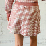 Gingham A-line Skort