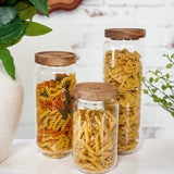 Glass Canister with Wood Lid – Large