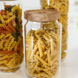 Glass Canister with Wood Lid – Small
