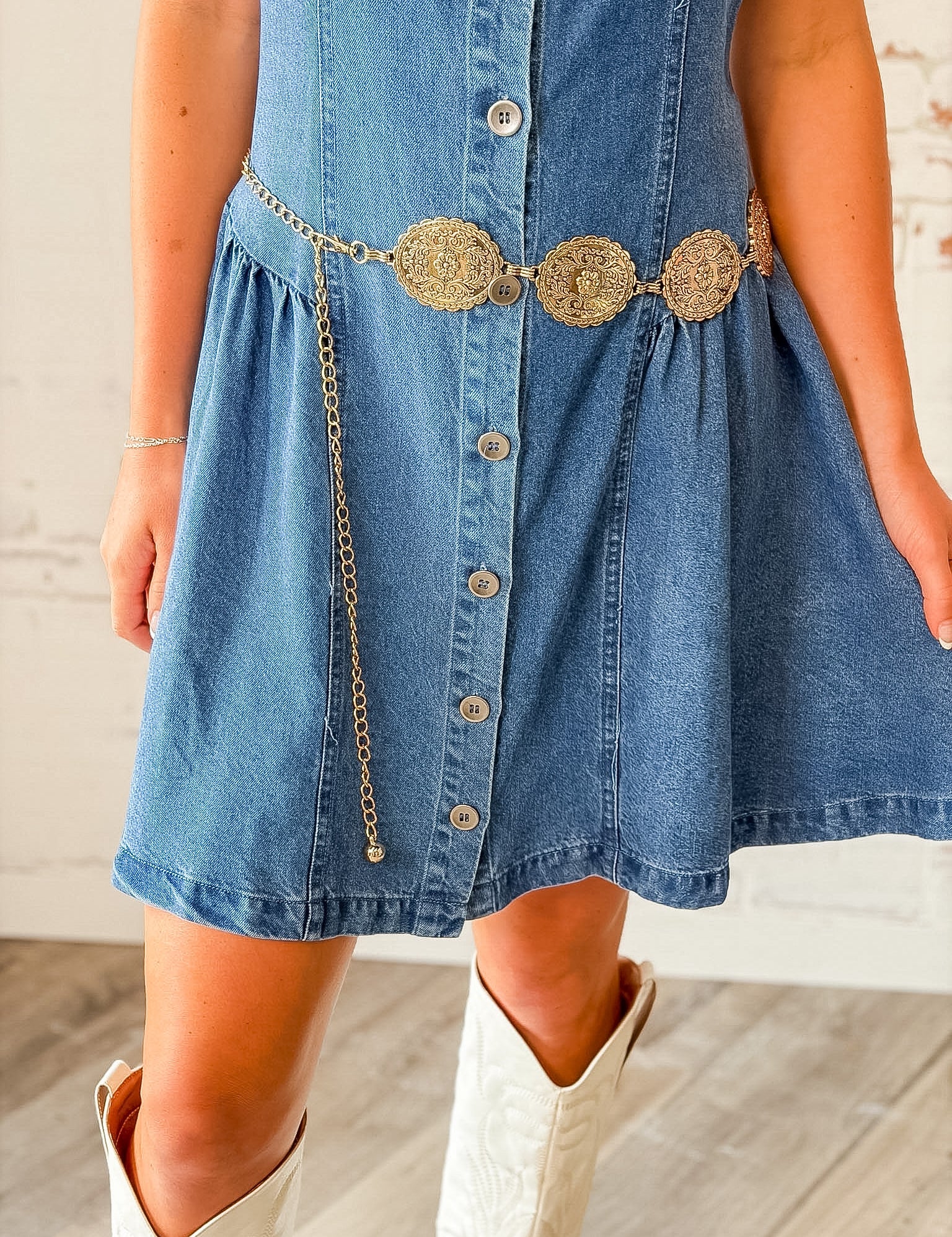 Gold Concho Chain Belt
