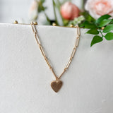 Golden Heart Chain Necklace