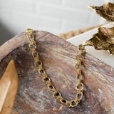 Gold Knotted Link Necklace