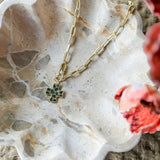 Gold Paperclip Cross Necklace