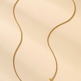 Gold Sideways Cross Box Chain Necklace