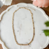 Golden Texture Chain Necklace