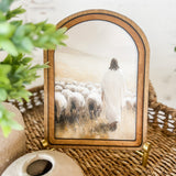 8.25x11" The Good Shepherd Arched Framed Wall Art