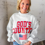 Gray American Dream & God's Country Reversible Oversized Sweatshirt