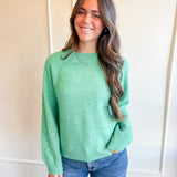 Floral Knit Puff Sleeve Sweater