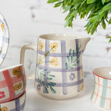 Hand-Painted Stoneware Pitcher