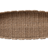 Hand-Woven Scalloped Bankuan Tray with Handles