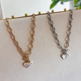 Heart Toggle Link Necklace