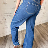 High Rise Front Patch Pocket Jeans
