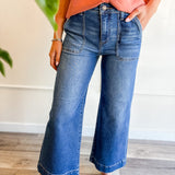 High Rise Wide Leg Crop Jeans