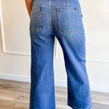 High Rise Wide Leg Crop Jeans