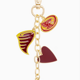 ISU Heart Cluster Bag Charm