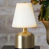 7.5" Rechargeable Ivory/Gold Led Lamp