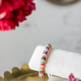 Jewel Tone Beaded Stretch Bracelet