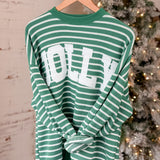 Jolly Striped Textured Knit Pullover