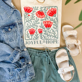 Joyful in Hope Floral Graphic Tee