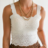 Lace Trim Cami Top