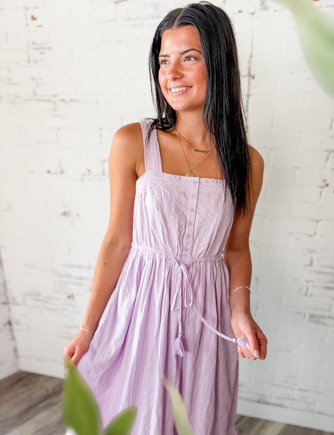 Lavender Tassel Tie Midi Dress | Real Deals Ankeny – Ankeny Lavender Tassel Tie Midi Dress | Real Deals Ankeny – Ankeny