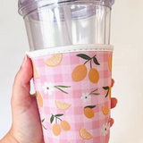 Lemon Gingham Coffee Sleeve