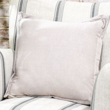 Light Gray Linen Flange Edge Pillow | 18x18"