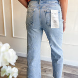 Floral Embroidered Straight Leg Jeans