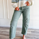 Low Rise Barrel Jeans