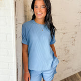 Luxe Sand Wash Rib Lounge Shorts
