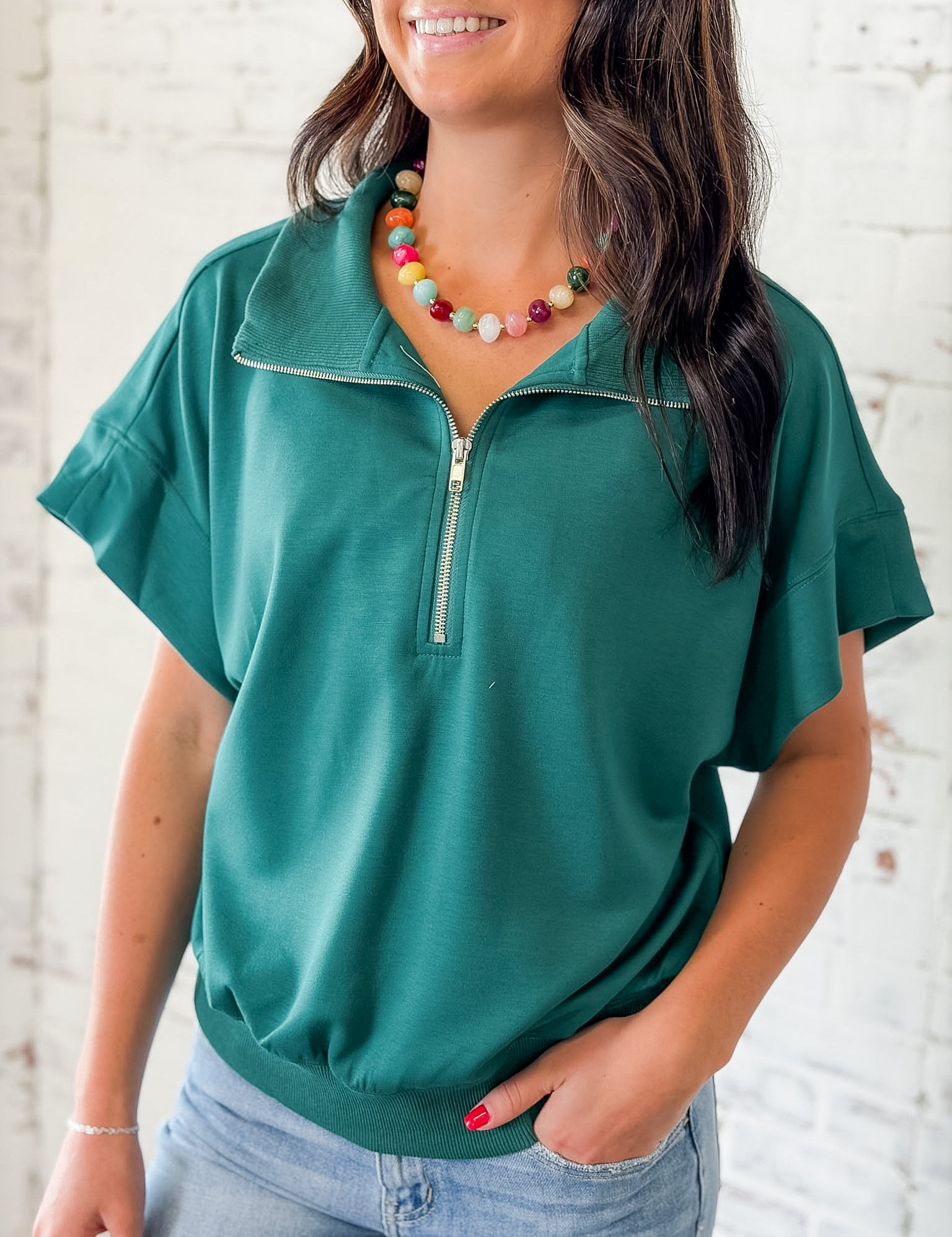 Luxeknit Relaxed Half-Zip Pullover