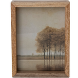 Natural Mango Wood Floating Double-Sided Frame