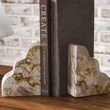 Marble Scallop Bookends