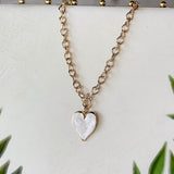 Marble Heart Chain Necklace